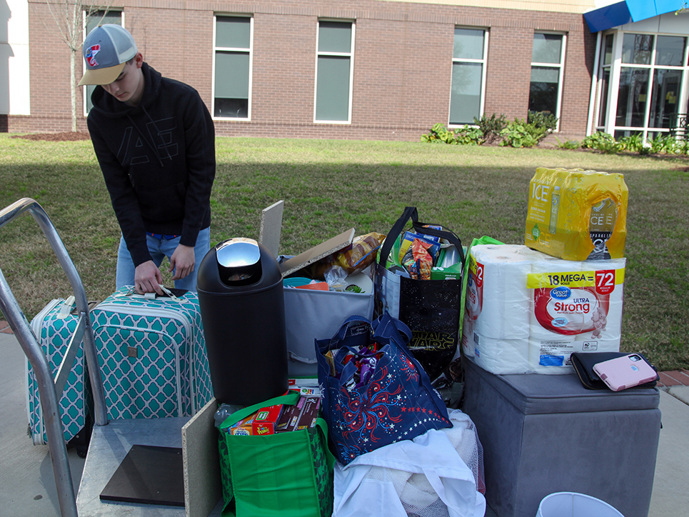 people packing