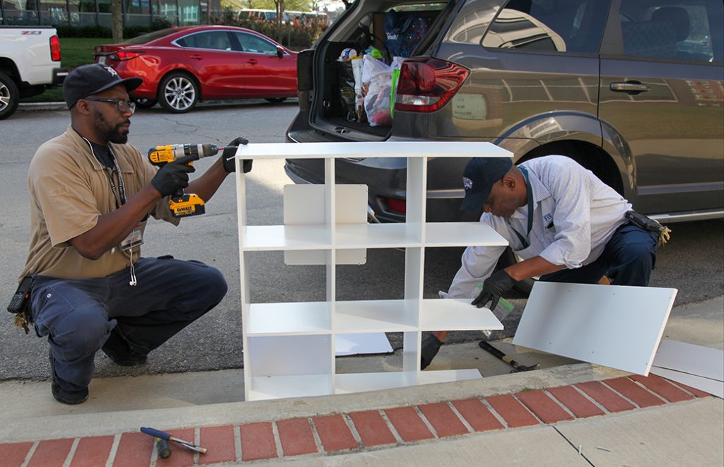 disassembling shelves