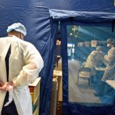 the blue tent in the emergency department