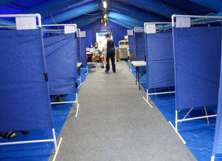 COVID-19 testing site.