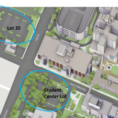 aerial diagram of university lots