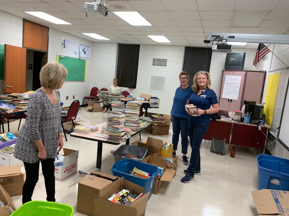 teachers sorting books