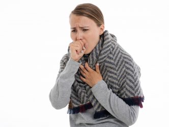Woman coughing
