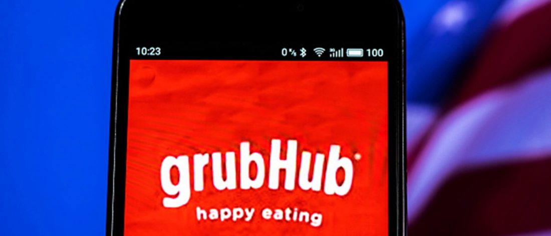 Smart phone with Grubhub app on screen
