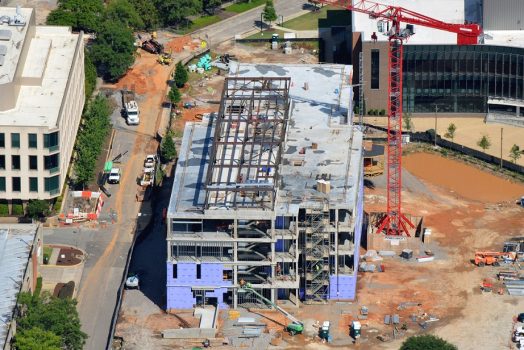 aerial photo of construction site