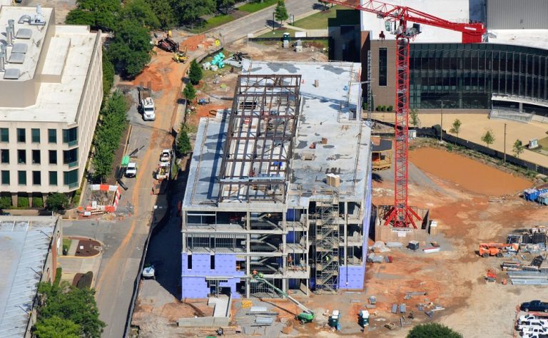 aerial photo of construction site