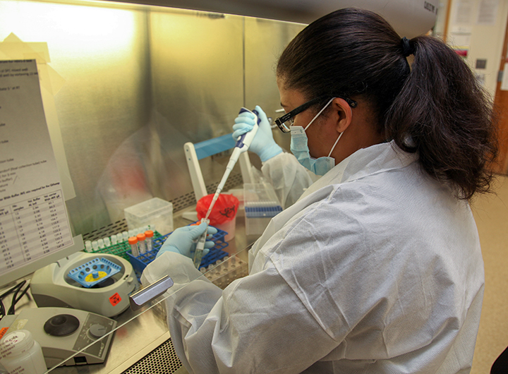 Woman in lab