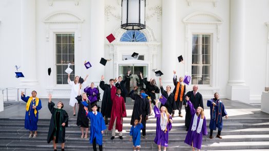 Graduates at white house