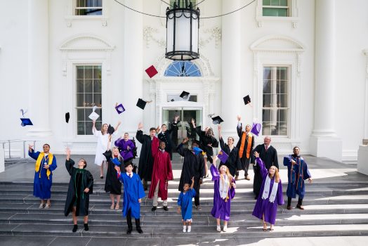 Graduates at white house