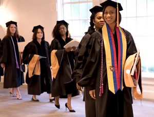 Graduates walking