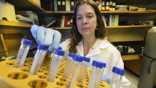 woman in lab