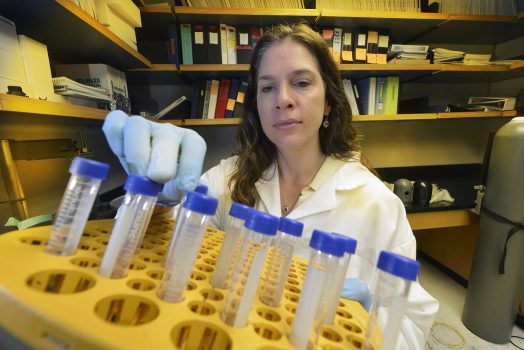 woman in lab