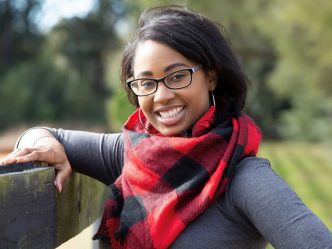 Woman smiling