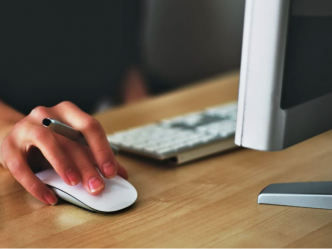 man using computer