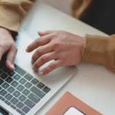 Hands on laptop