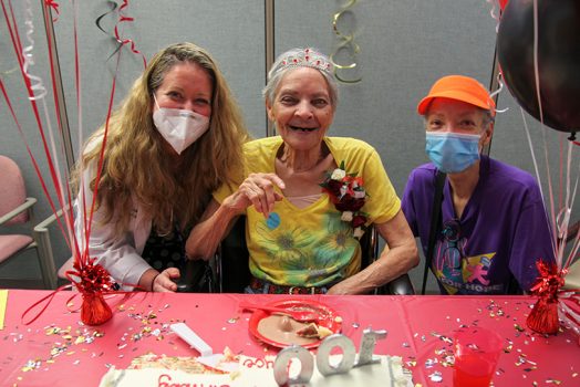 Women posing for picture