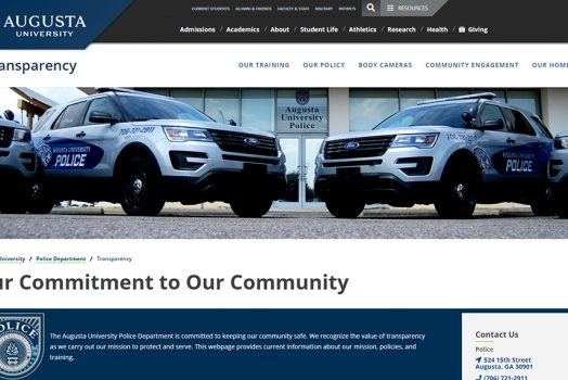 Police webpage