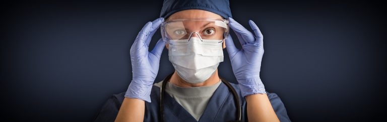 Medical worker with PPE