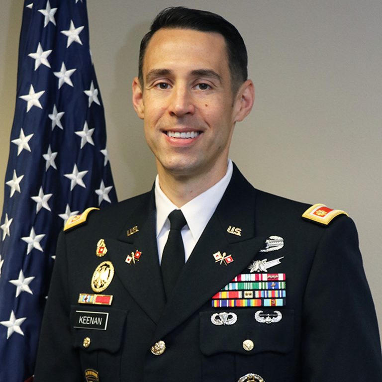 Man in military uniform