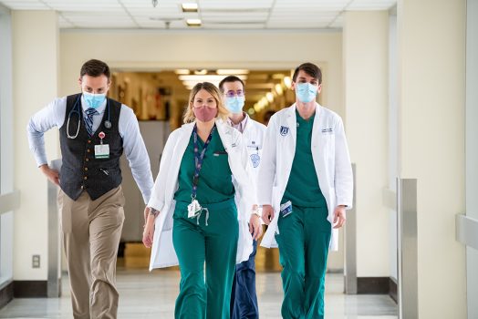 Doctors walking