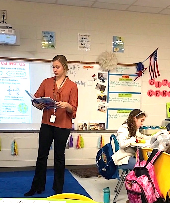 Teacher in a classroom