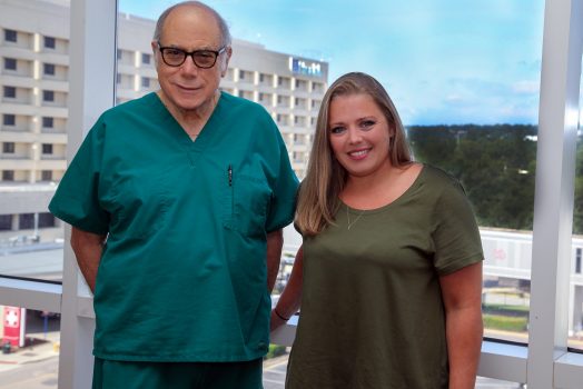 Man and woman in hospital setting