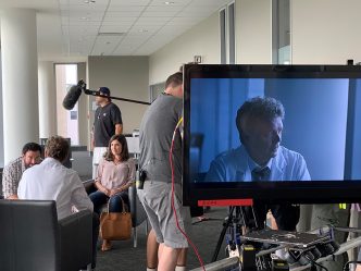 Movie being filmed