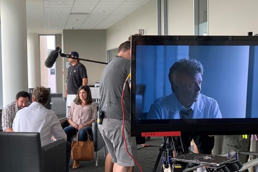Movie being filmed