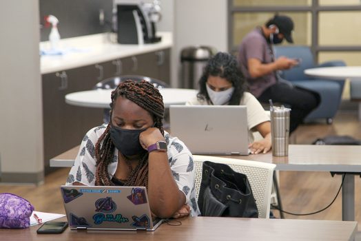 Students at laptops