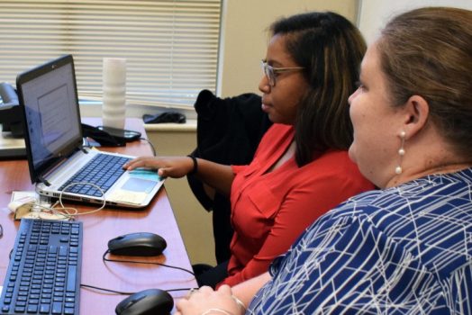 Women at computer