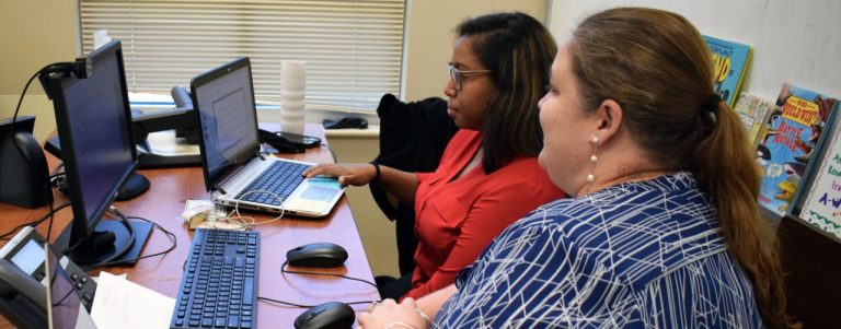 Women at computer