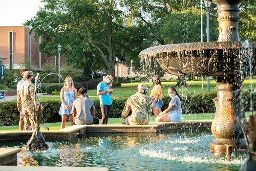 Students on campus