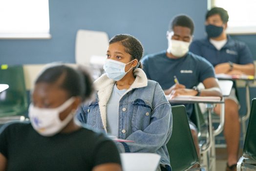 Students with masks