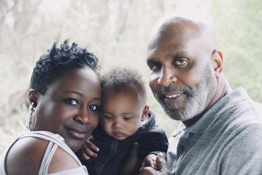 Man, woman and baby
