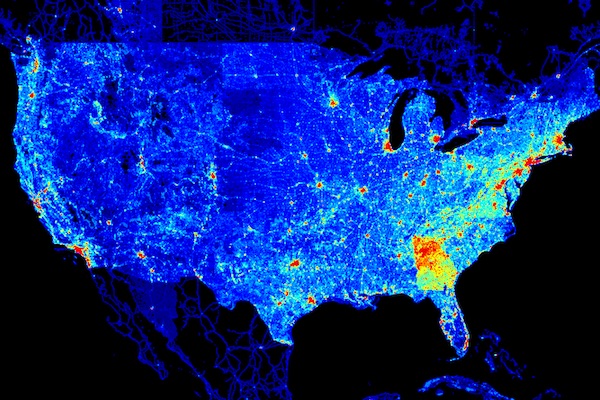 heat map of America