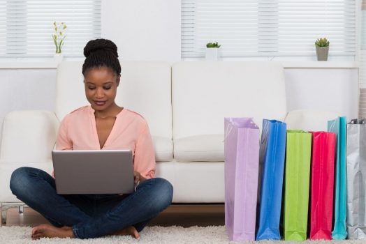 Woman with computer