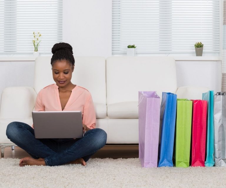 Woman with computer