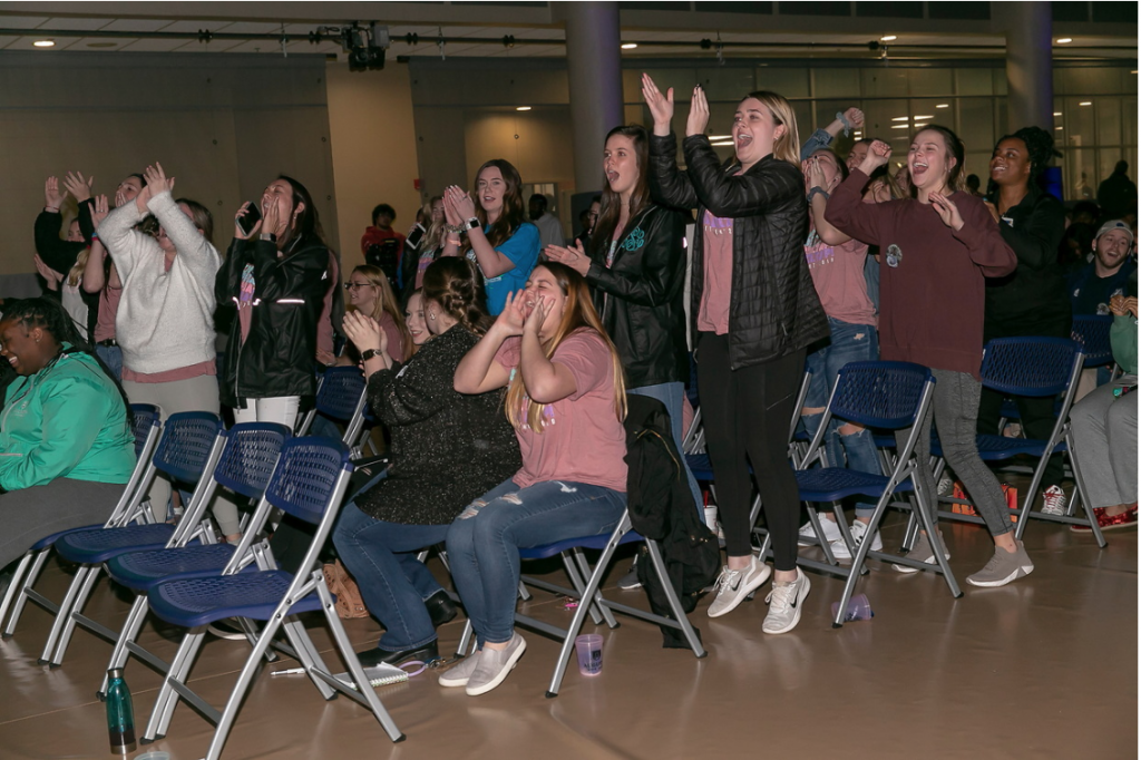 audience talking