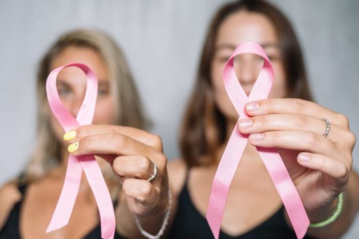 Women with pink ribbons