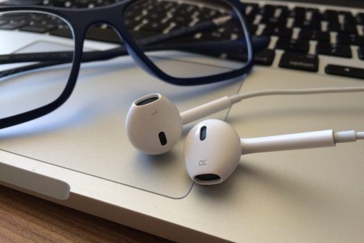 Headphones and keyboard