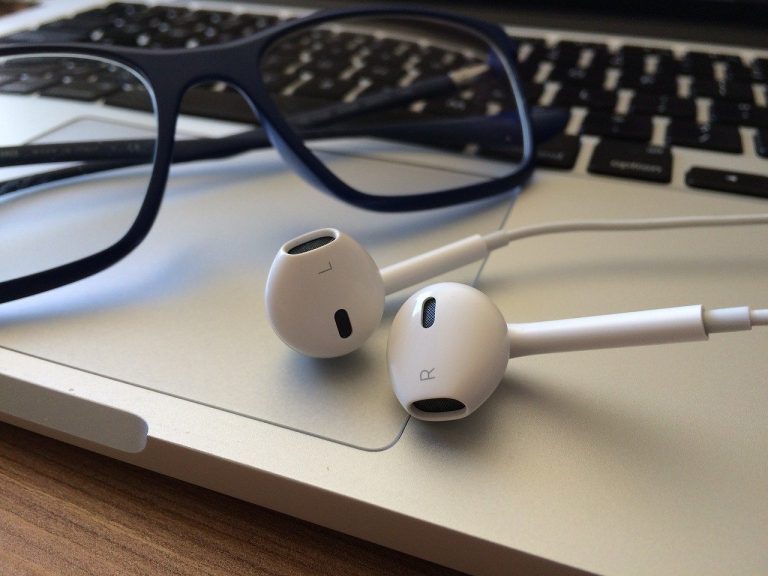 Headphones and keyboard