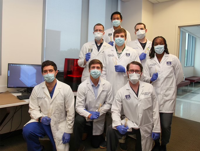 U.S. Army uses Dental College of Georgia’s 3D nasal swabs for COVID-19 testing