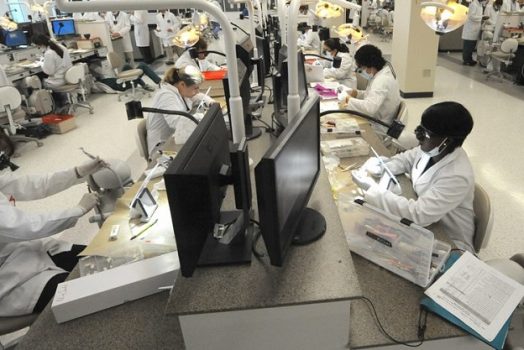 dental lab students