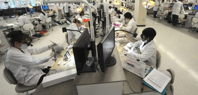 dental lab students