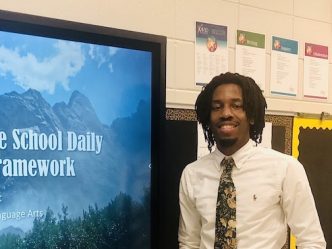 Man standing in classroom