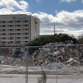 pile of rubble from building demolition
