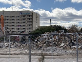 pile of rubble from building demolition