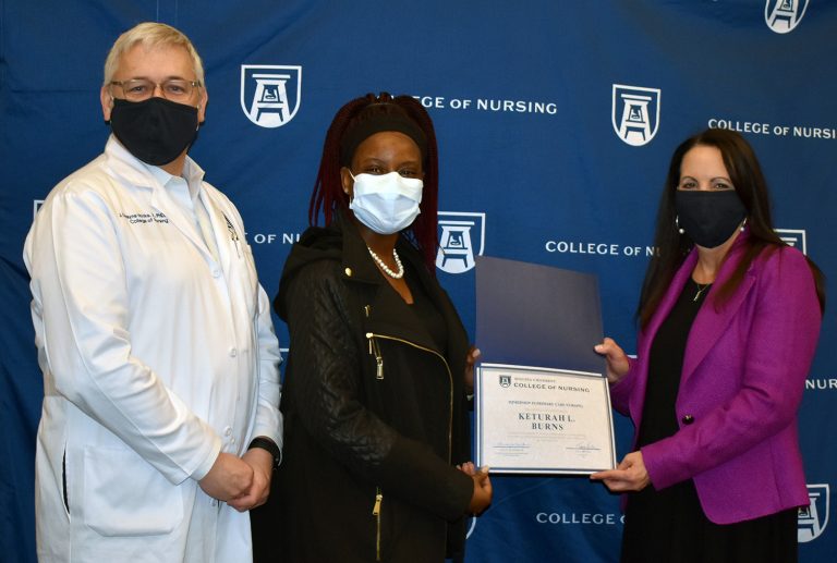 Graduate presented award.