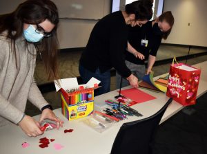 Students with supplies