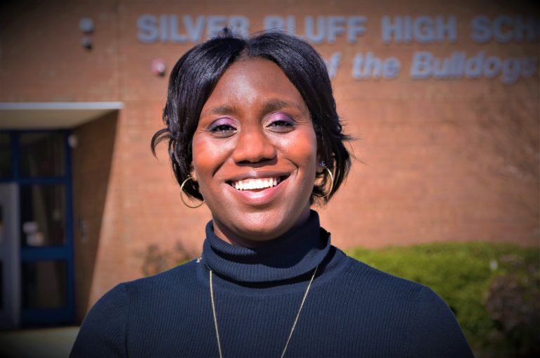 woman smiling